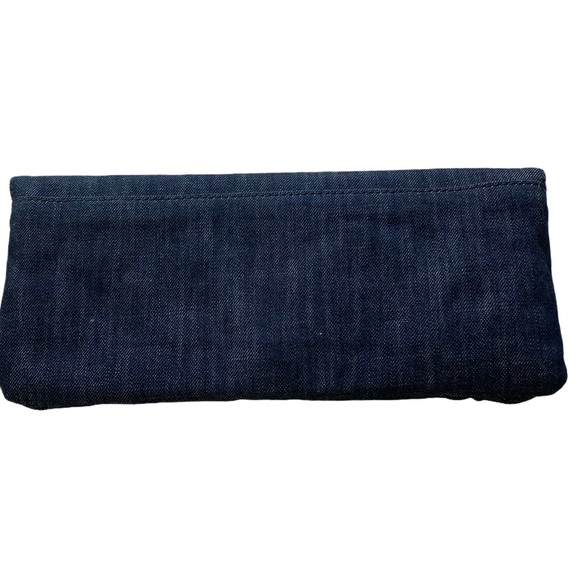 BCBGMAXAZRIA Studded Denim Clutch EUC - Picture 2 of 10